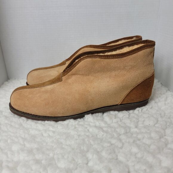 L.L. Bean Wicked Mens Ankle Boots Size 12 Shearling Lined Slipper Shoes Rare - Picture 3 of 8